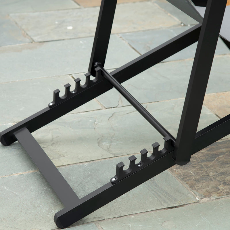 Set of 2 Folding Deck Chairs, Grey