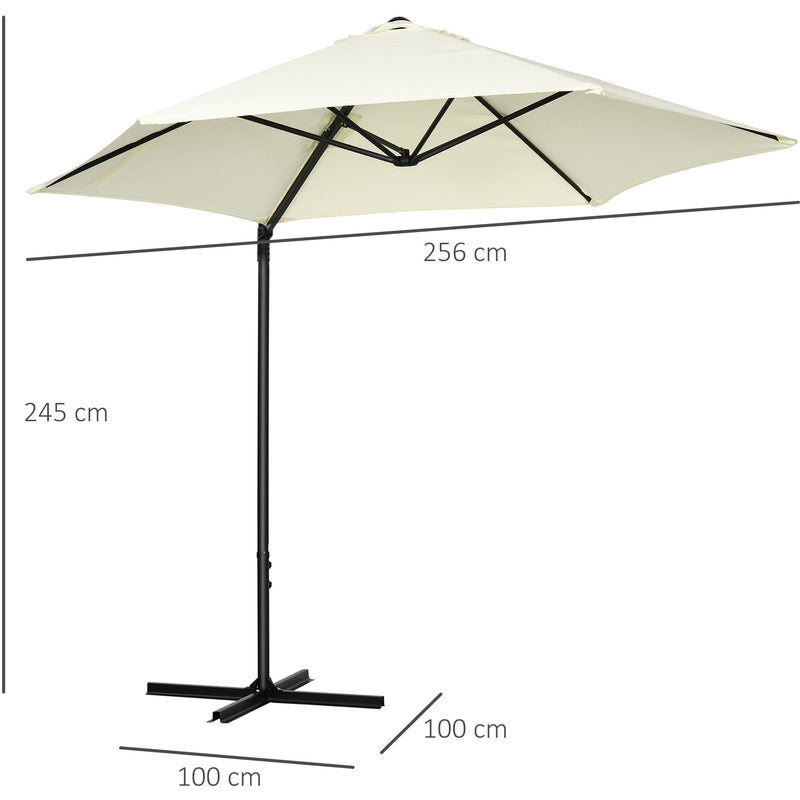 2.5m Roma Cantilever Parasol - Beige