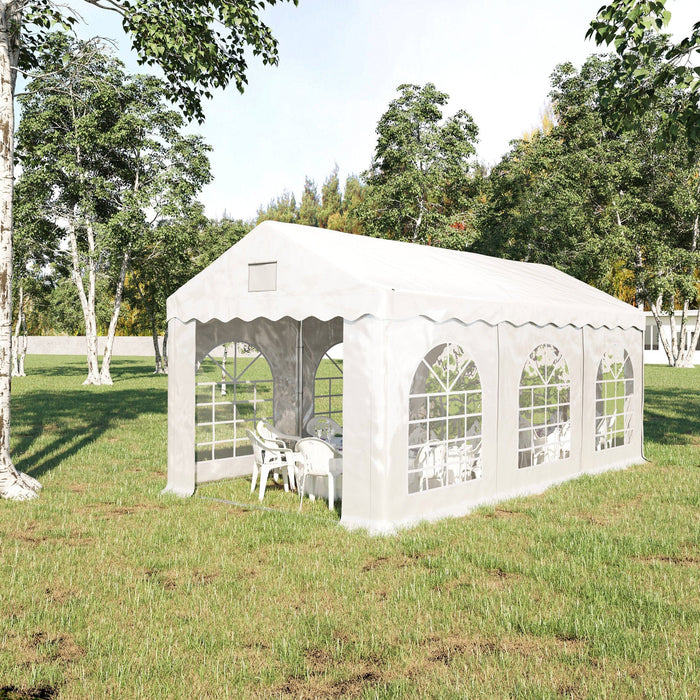 6x3 Gazebo With Sides, Waterproof, Removable Sides, White