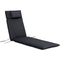 Black Sun Lounger Replacement Cushion Outsunny