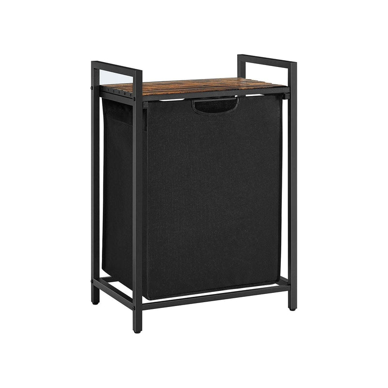 Vasagle Laundry Hamper Removable Bag, Rustic Brown and Black