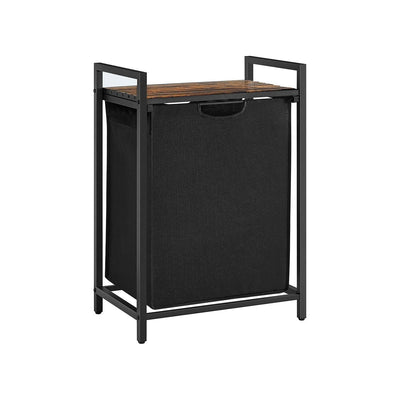 Vasagle Laundry Hamper Removable Bag, Rustic Brown and Black