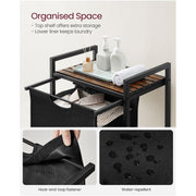 Vasagle Laundry Hamper Removable Bag, Rustic Brown and Black