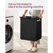 Vasagle Laundry Hamper Removable Bag, Rustic Brown and Black
