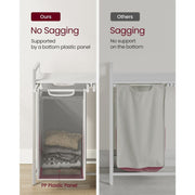 White Dual Compartment Laundry Hamper by Vasagle - Optimise your laundry routine