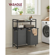 Vasagle Black and Grey 2 Compartment Laundry Sorter - Perfect for sorting your whites and darks