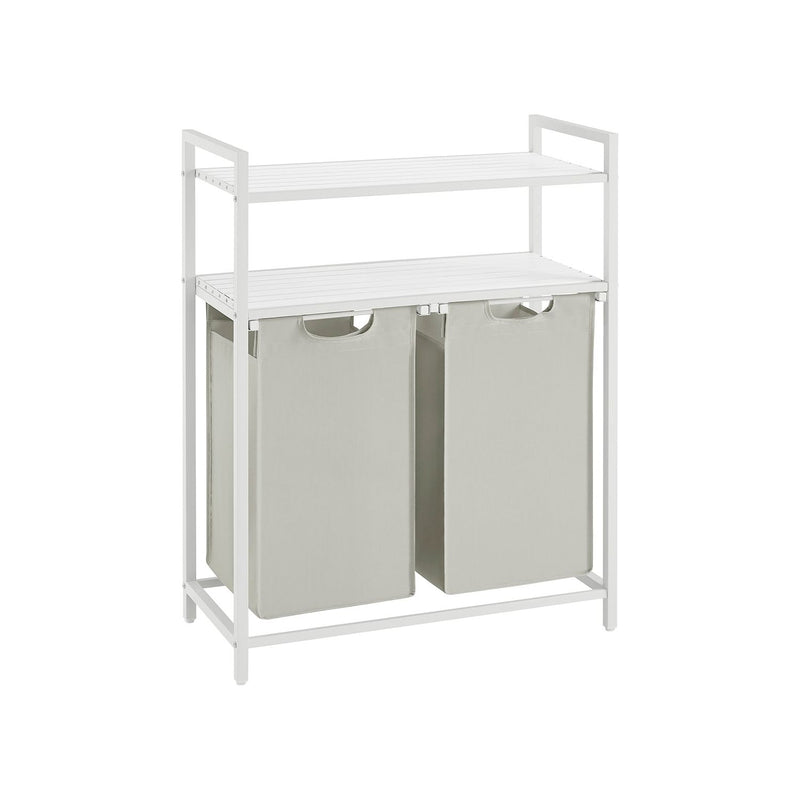 Vasagle White 2 Compartment Laundry Sorter - Perfect for streamlining your laundry your routine