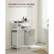 Vasagle White 2 Compartment Laundry Sorter - Perfect for streamlining your laundry your routine