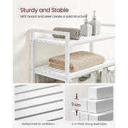 Vasagle White 2 Compartment Laundry Sorter - Perfect for streamlining your laundry your routine