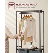 Vasagle Laundry Sorter with Hanging Bar and Shelf Grey