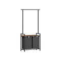 Vasagle Laundry Sorter with Hanging Bar, Brown & Black