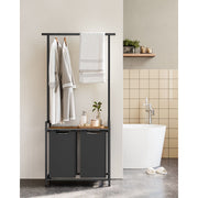 Vasagle Laundry Sorter with Hanging Bar, Brown & Black