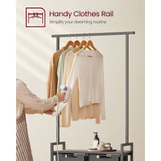 Vasagle Laundry Sorter with Hanging Bar, Greige & Grey