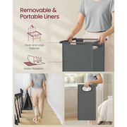 Vasagle Laundry Sorter with Hanging Bar, Greige & Grey