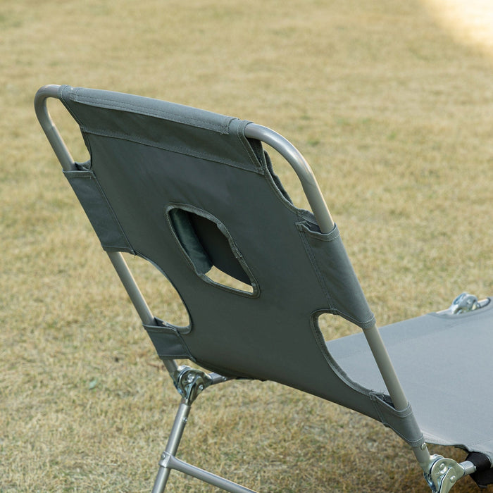 Sun Lounger With Face Hole