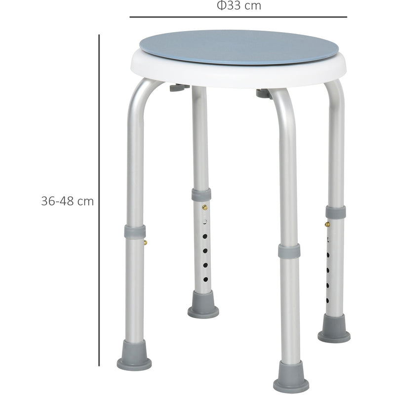 360° Swivel Bath Stool With Adjustable Height