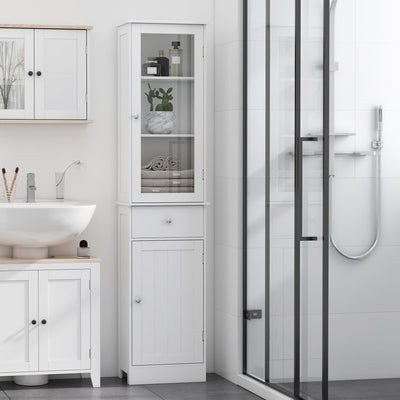 Tall Slim Bathroom Storage Cabinet, 171.5H x 40L x 27Wcm Kleankin