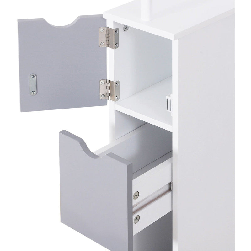 Freestanding Tall Bathroom Cabinet, 15W x 33D x 136.5H cm