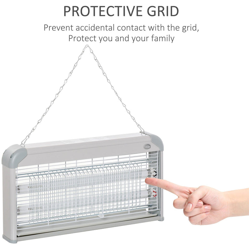 Electric Fly Mosquito Killer 30W, 60m2 Coverage, Freestanding Homcom