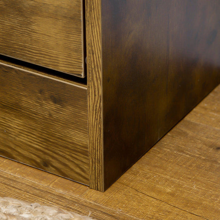 Narrow Shoe Cabinet For Hallway, Rustic Brown