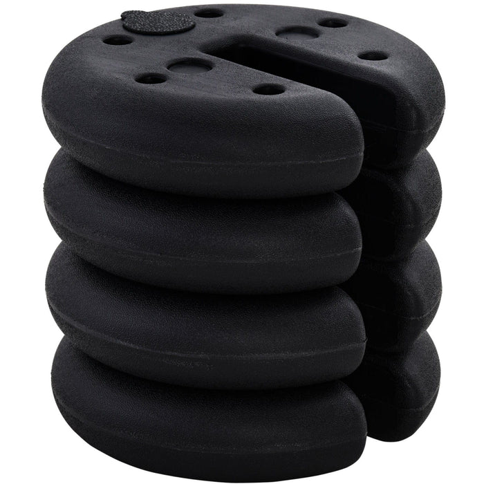 Weights For Gazebo Legs, Sand/Water Filled, 4 PCs Set, Black