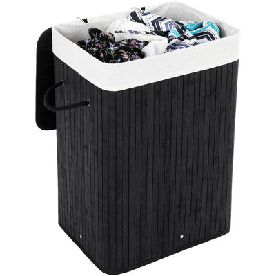 Bamboo Laundry Sorter (Black) SONGMICS