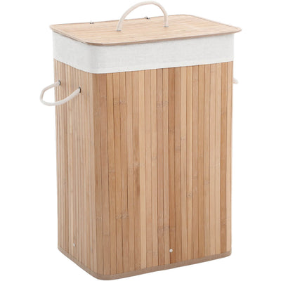 Bamboo Laundry Hamper With Lid Songmics