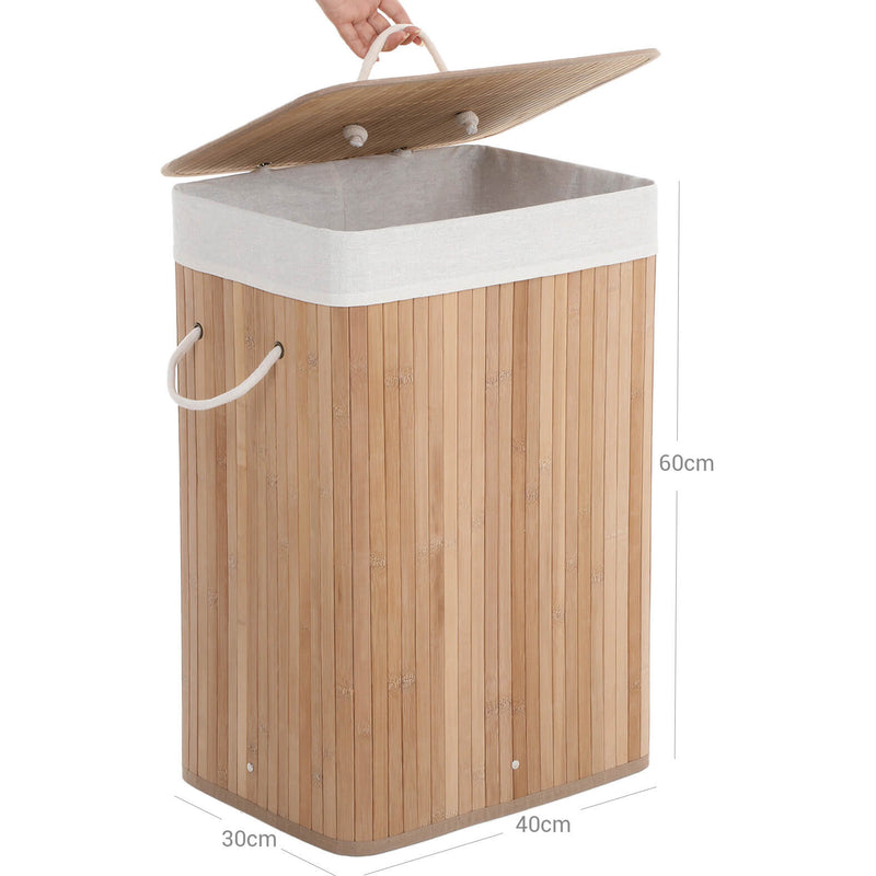 Bamboo Laundry Hamper With Lid