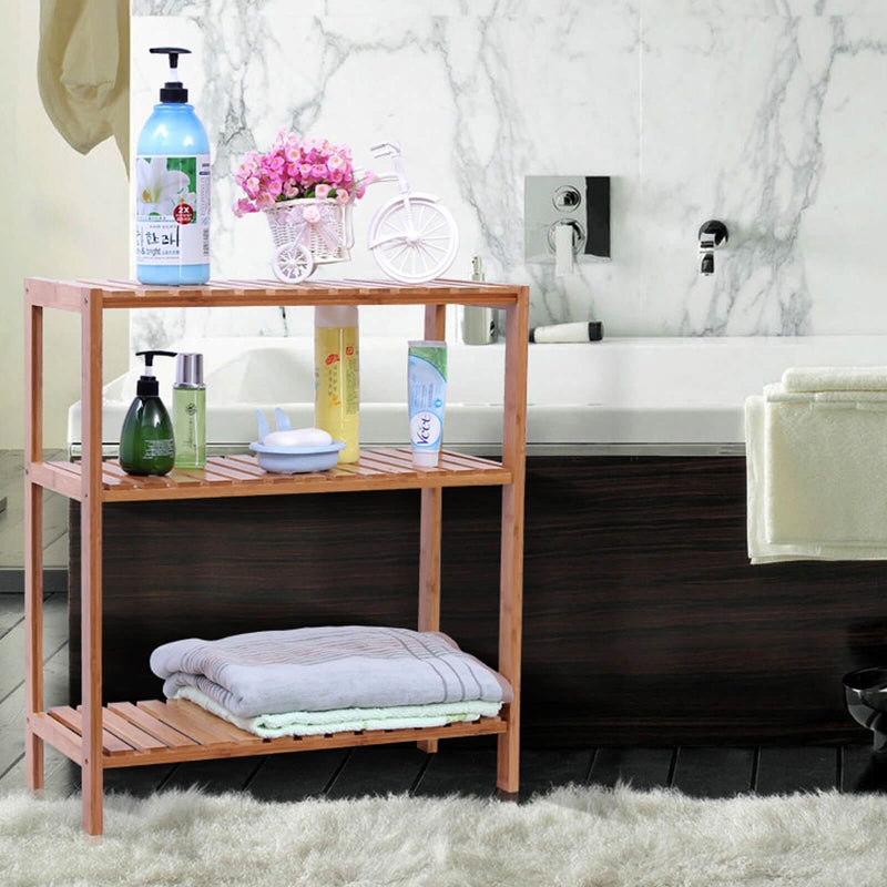 Bamboo 3 Tier Bathroom Storage Rack by Songmics