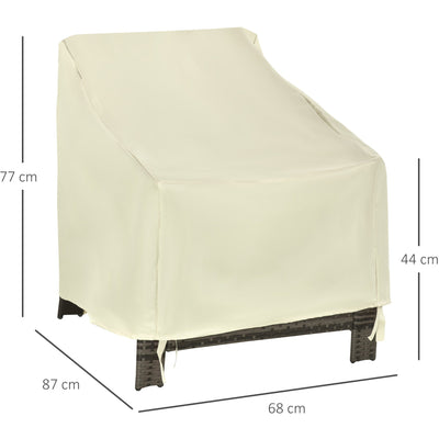 Waterproof Cover For Garden Chairs, 68 x 87 x 44-77cm Outsunny