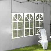 Outsunny Gazebo Side Panels, Sides Replacement with Window for 3x3(m) or 3x4m Pop Up Gazebo, 2 Pack, Grey Outsunny