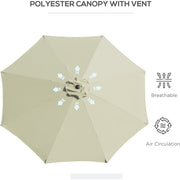 3m Garden Parasol - Beige Outsunny