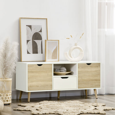 TV Unit Cabinet, up to 50", Storage, Natural Homcom