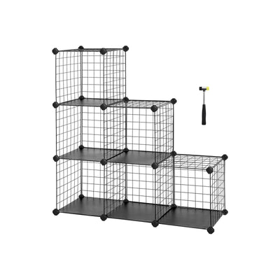 Black Wire Mesh Cube Storage Unit by Songmics Songmics
