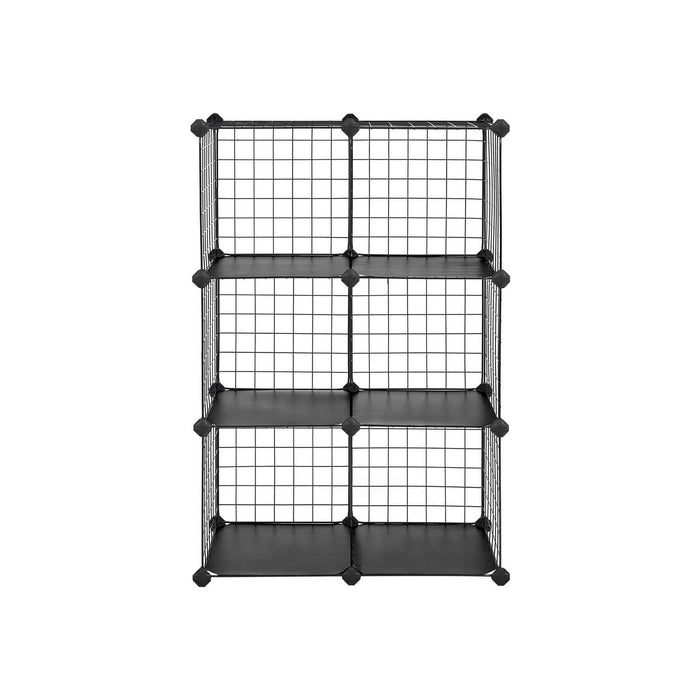 Black Wire Mesh Cube Storage Unit