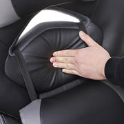 Black and Grey Songmics Gamer Chair With Wheels Adjustable Neck Pillow and Back Pillow and Arms