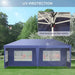 Blue Pop Up Garden Gazebo With Open Front 