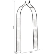 Metal Garden Pergola, Steel Frame, for Plants & Trellis Outsunny