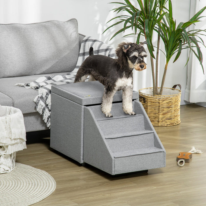 2-in-1 Dog Steps Ottoman with Storage