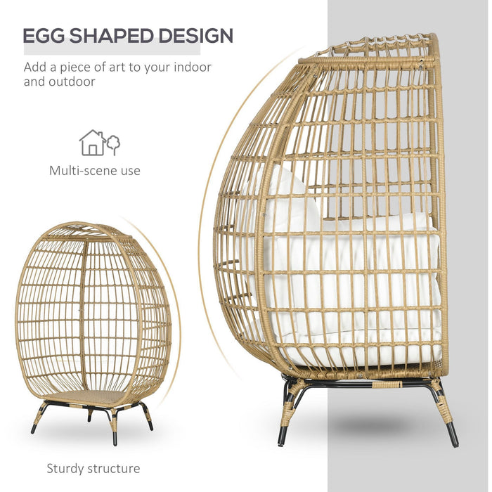 Teardrop Rattan Egg Chair with Legs