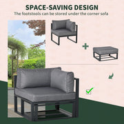 Stylish Garden Daybed Sofa Set with Coffee Table Outsunny