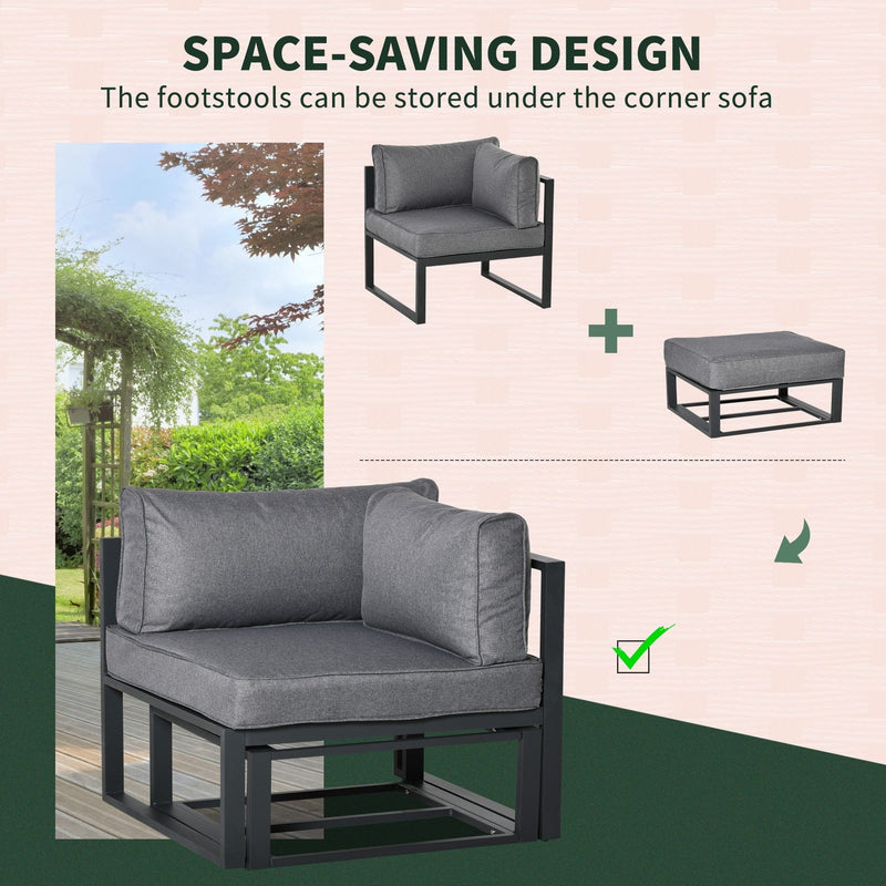 Stylish Garden Daybed Sofa Set with Coffee Table Outsunny