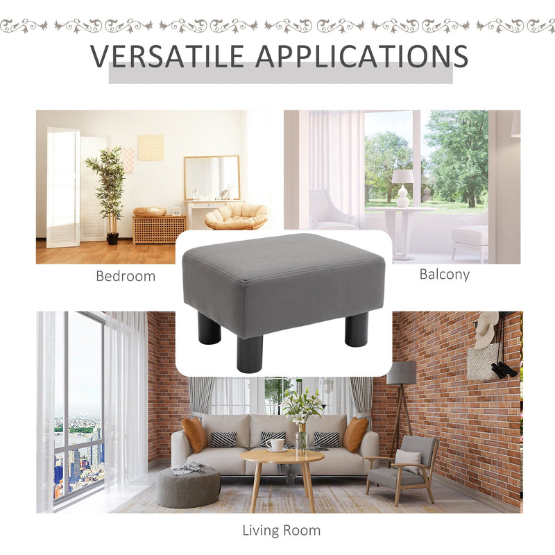 Grey Footstool for Home & Office (40x30x24cm)