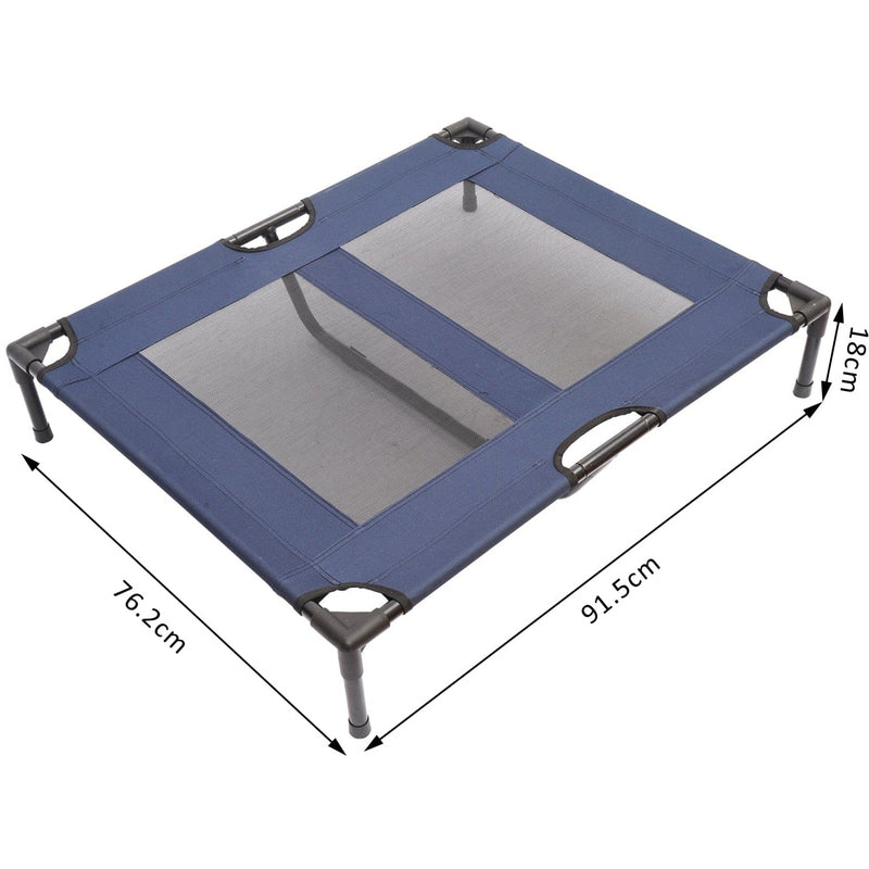 Elevated Pet Cot, Portable, Camping, Blue