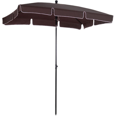 Rectangular Garden Parasol, Aluminium Frame Outsunny