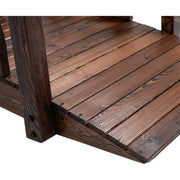 Wooden Garden Bridge, Decorative, Outdoor Lawn Pond Walkway Outsunny