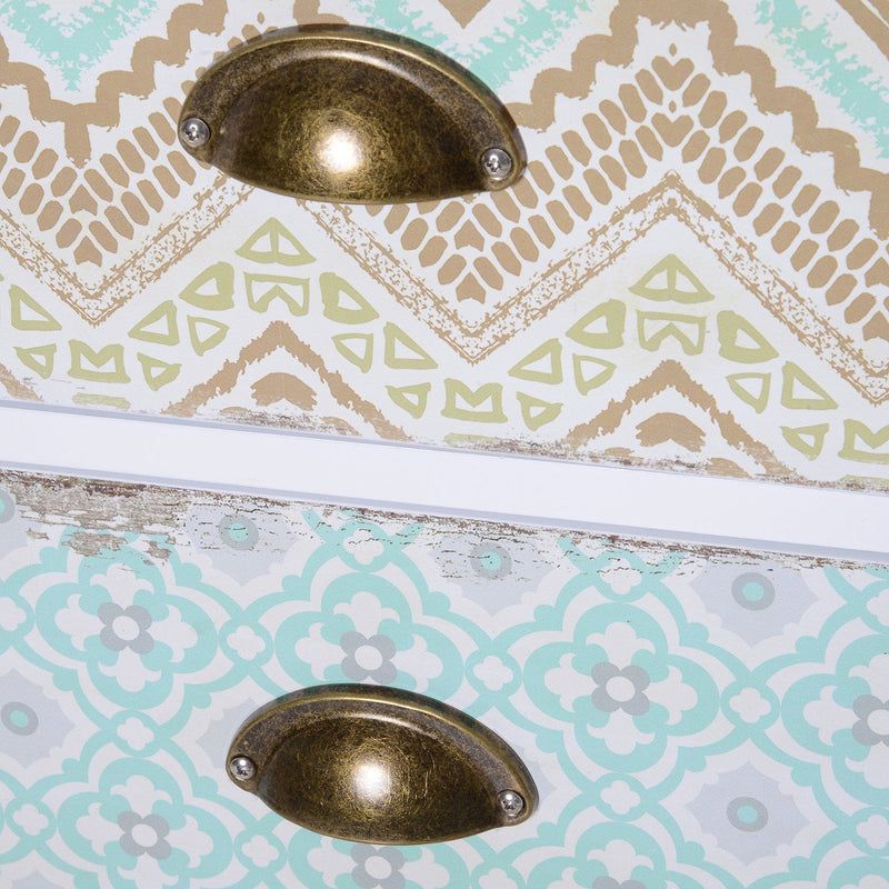 White 5 Drawer Storage Chest Unit