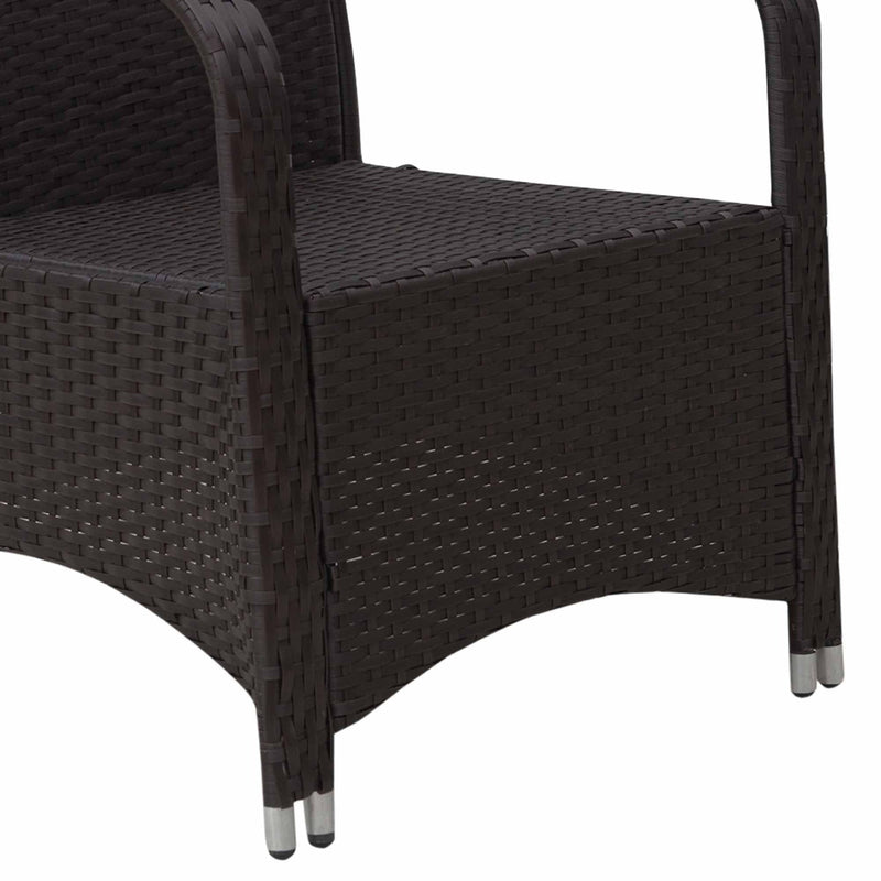 2 Seater Rattan Bistro Set with Cover