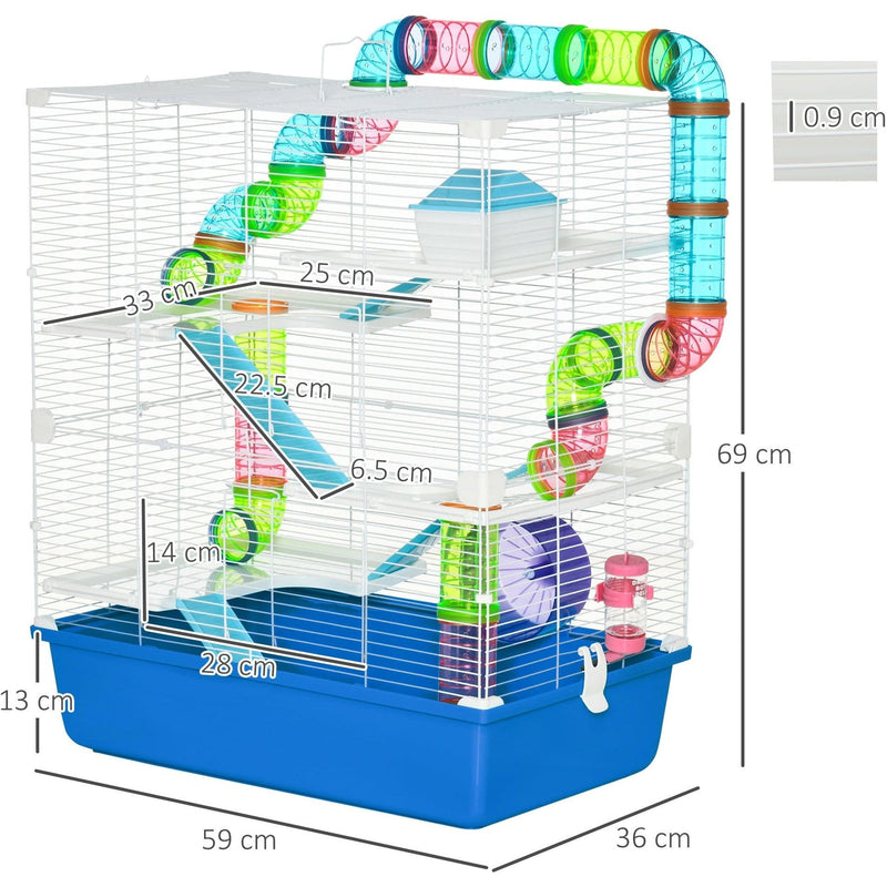 Large Hamster Cage, Blue