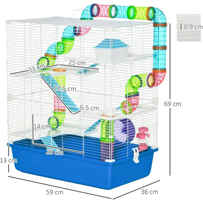 Large Hamster Cage, Blue Pawhut